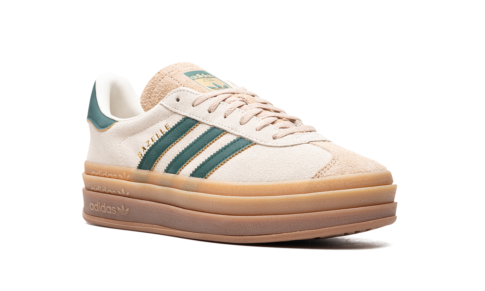 Adidas Gazelle Bold Magic Beige Collegiate Green 2