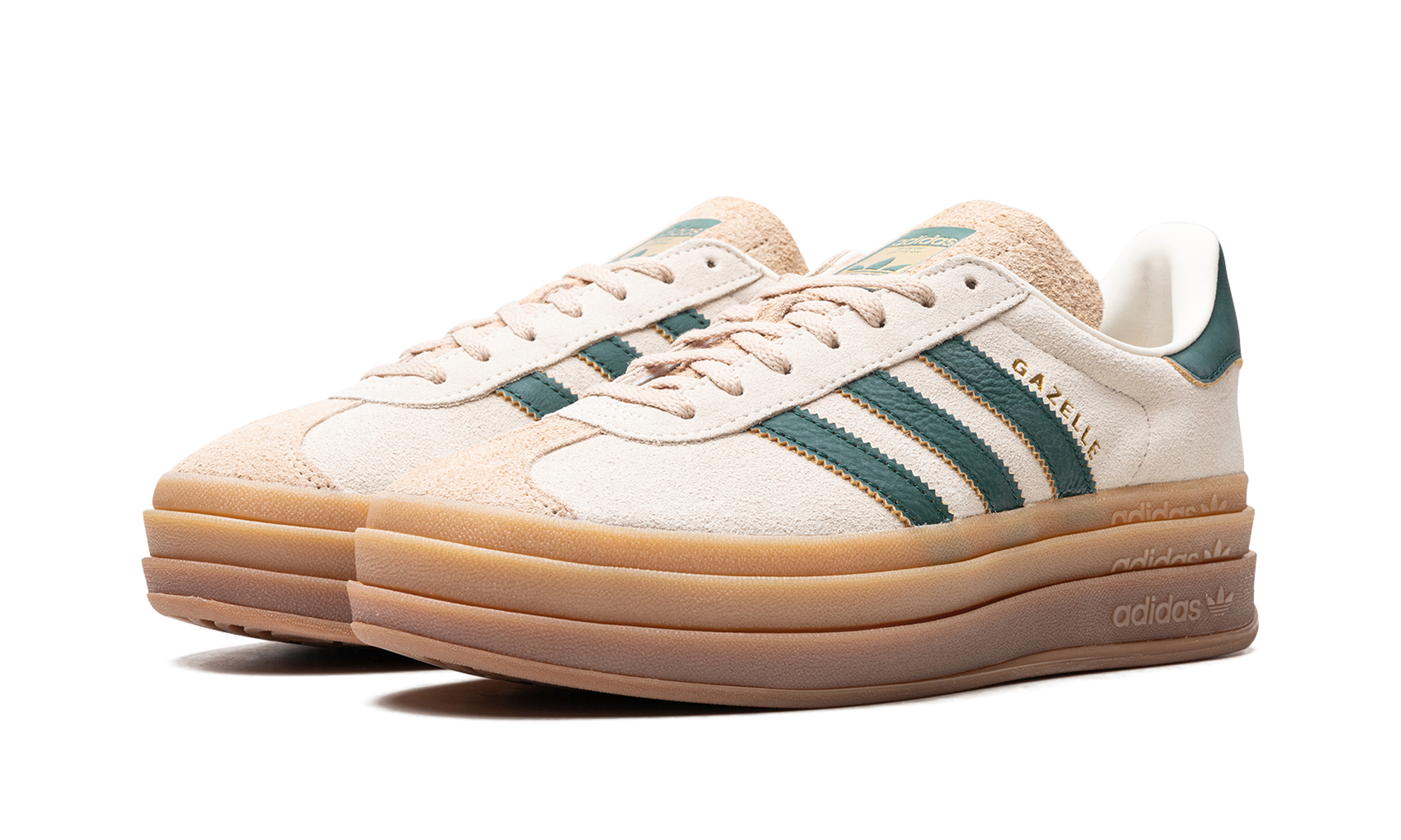 Adidas Gazelle Bold Magic Beige Collegiate Green 7