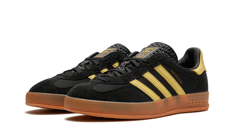 Adidas Gazelle Indoor Core Black Almost Yellow 2
