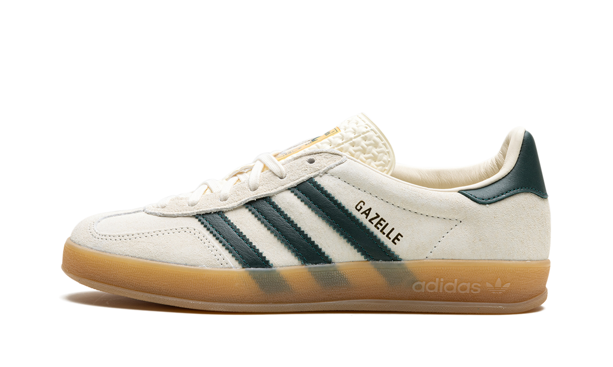 Adidas Gazelle Indoor Cream White Collegiate Green Gum 1