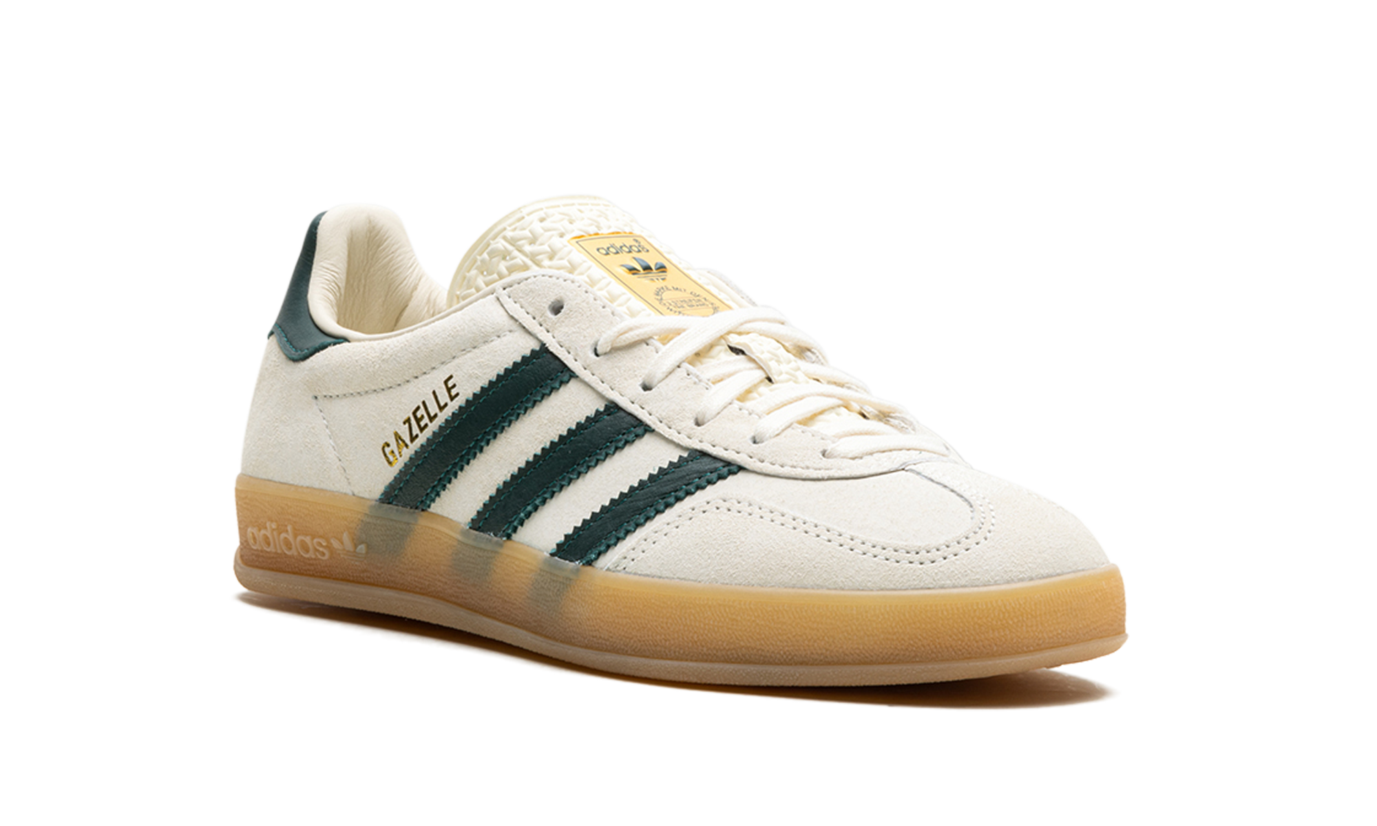 Adidas Gazelle Indoor Cream White Collegiate Green Gum 2