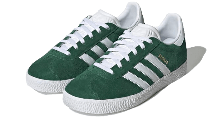Adidas Gazelle Junior Dark Green White 2