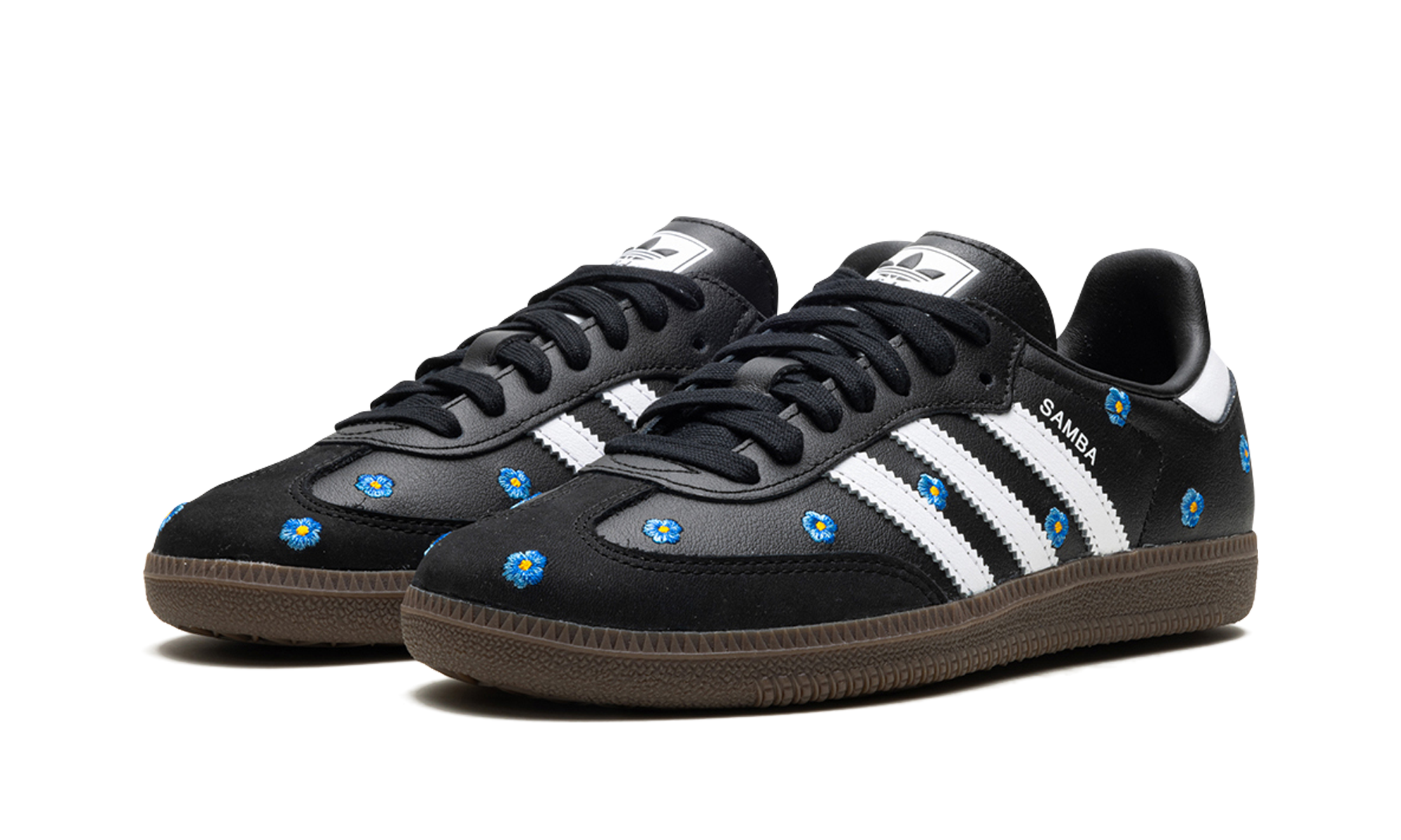 Adidas Samba Light Blue Floral Black 3