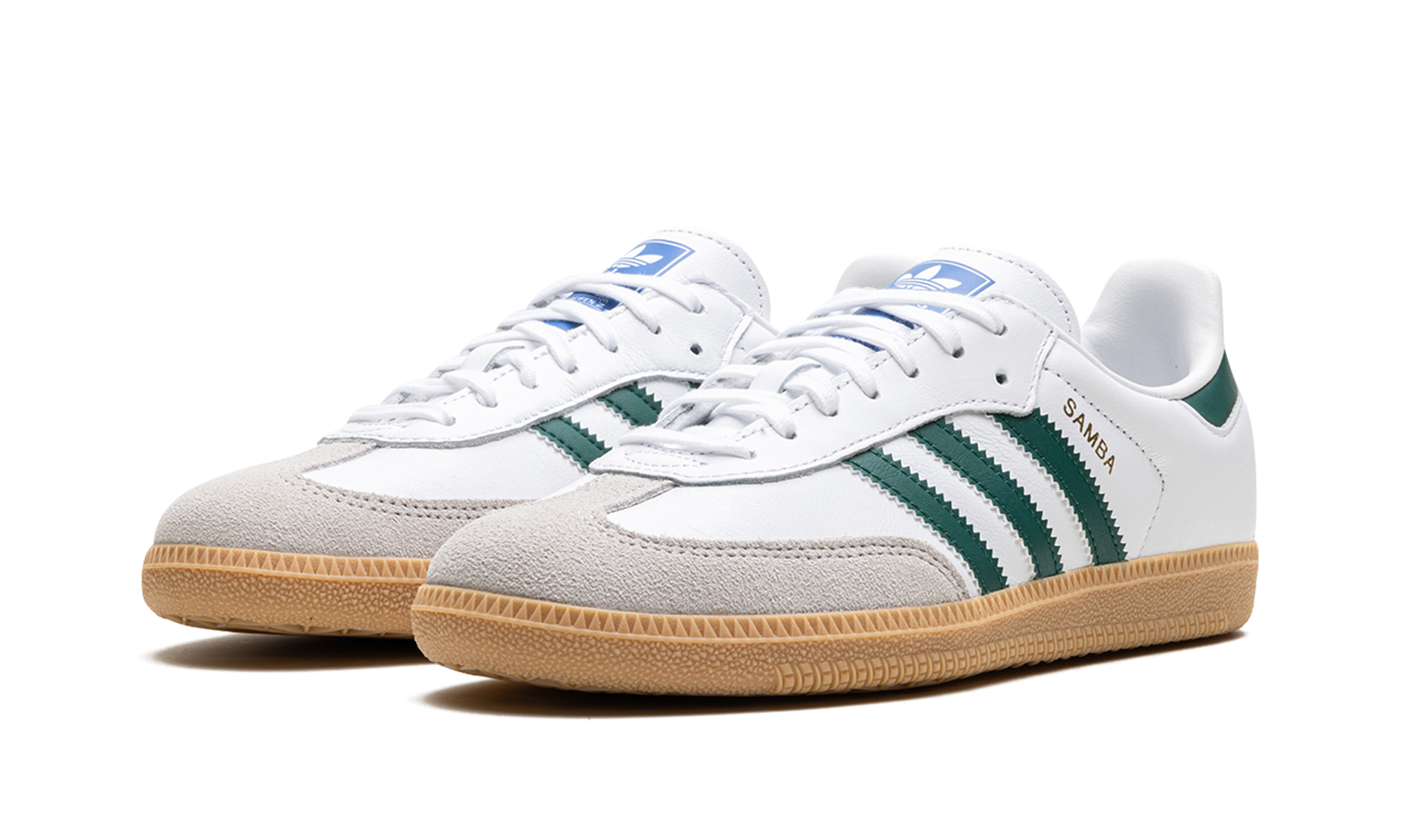 Adidas Samba OG White Collegiate Green Gum (Kids) 3