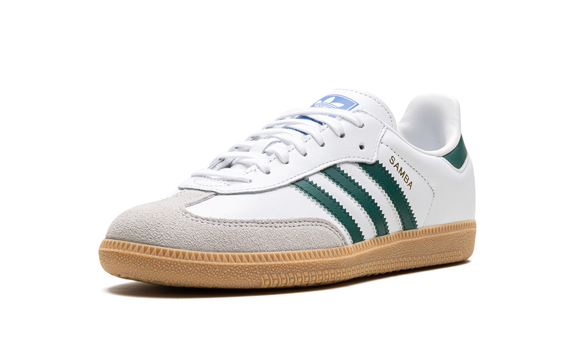 Adidas Samba OG White Collegiate Green Gum (Kids) 5