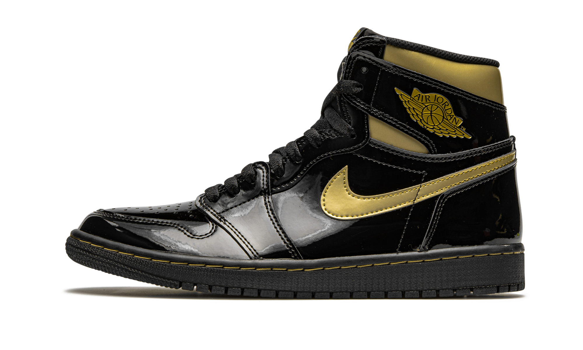 Air Jordan 1 High Black Metallic Gold 1
