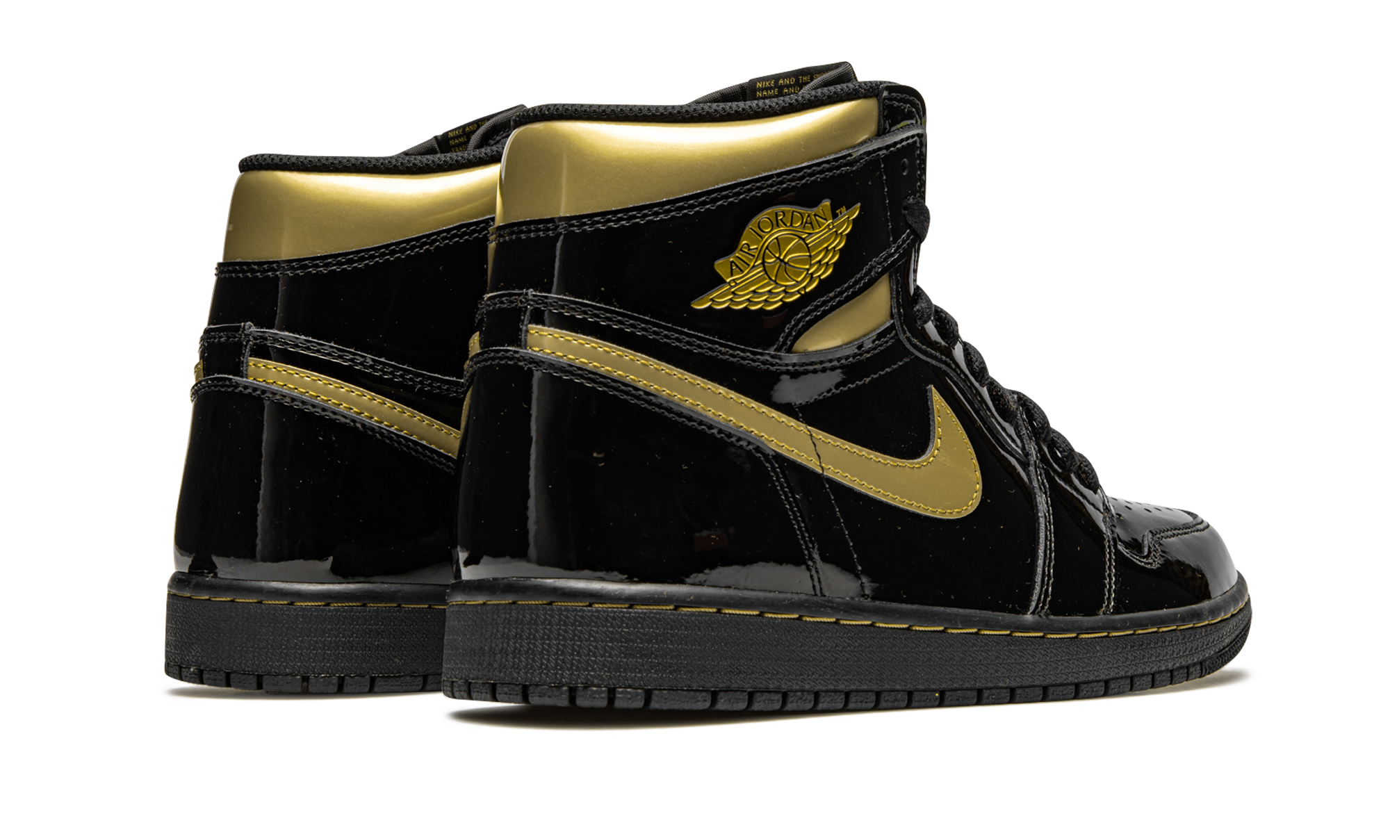 Air Jordan 1 High Black Metallic Gold 3