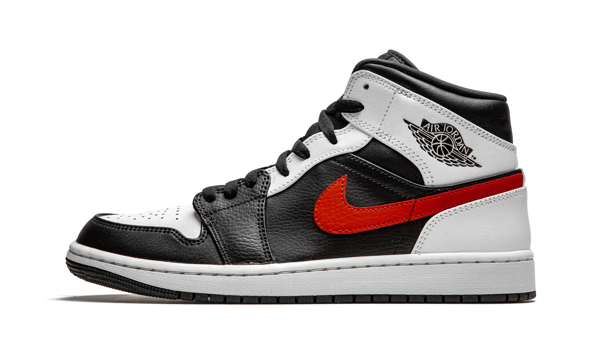 Air Jordan 1 Mid Black Chile Red White 1