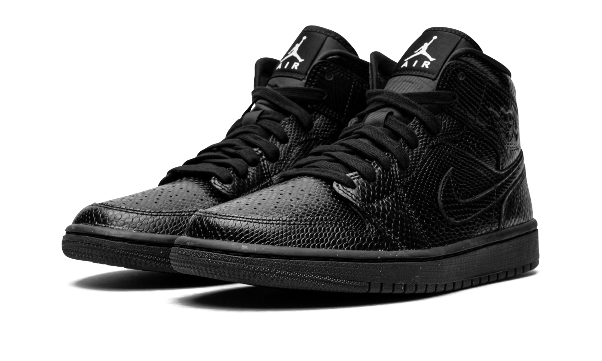 Air Jordan 1 Mid Black Snakeskin (W) 3