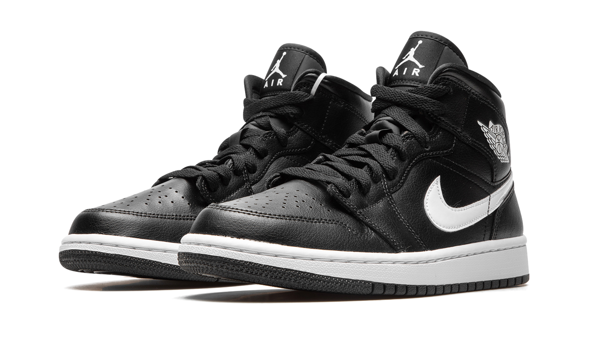 Air Jordan 1 Mid Black White (W) 3