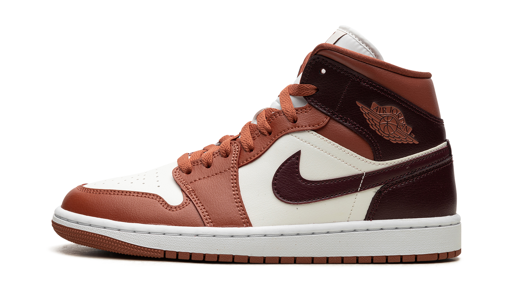 Air Jordan 1 Mid Dusty Peach Night Maroon 1