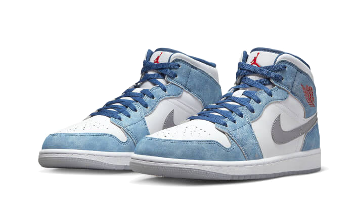 Air Jordan 1 Mid French Blue Fire Red 8