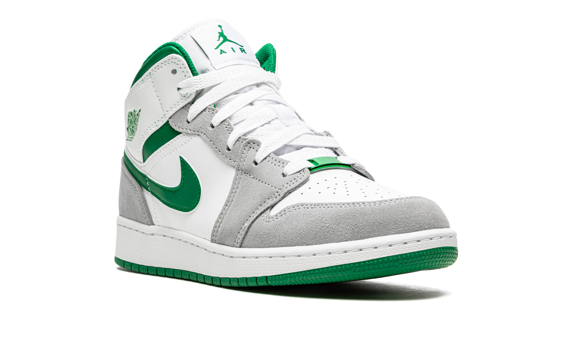 Air Jordan 1 Mid Grey Green (GS) 8