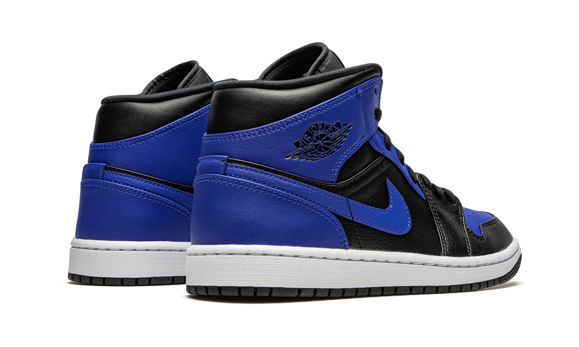 Air Jordan 1 Mid Hyper Royal Tumbled Leather 3
