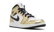 Air Jordan 1 Mid Metallic Gold Black White (GS) 8