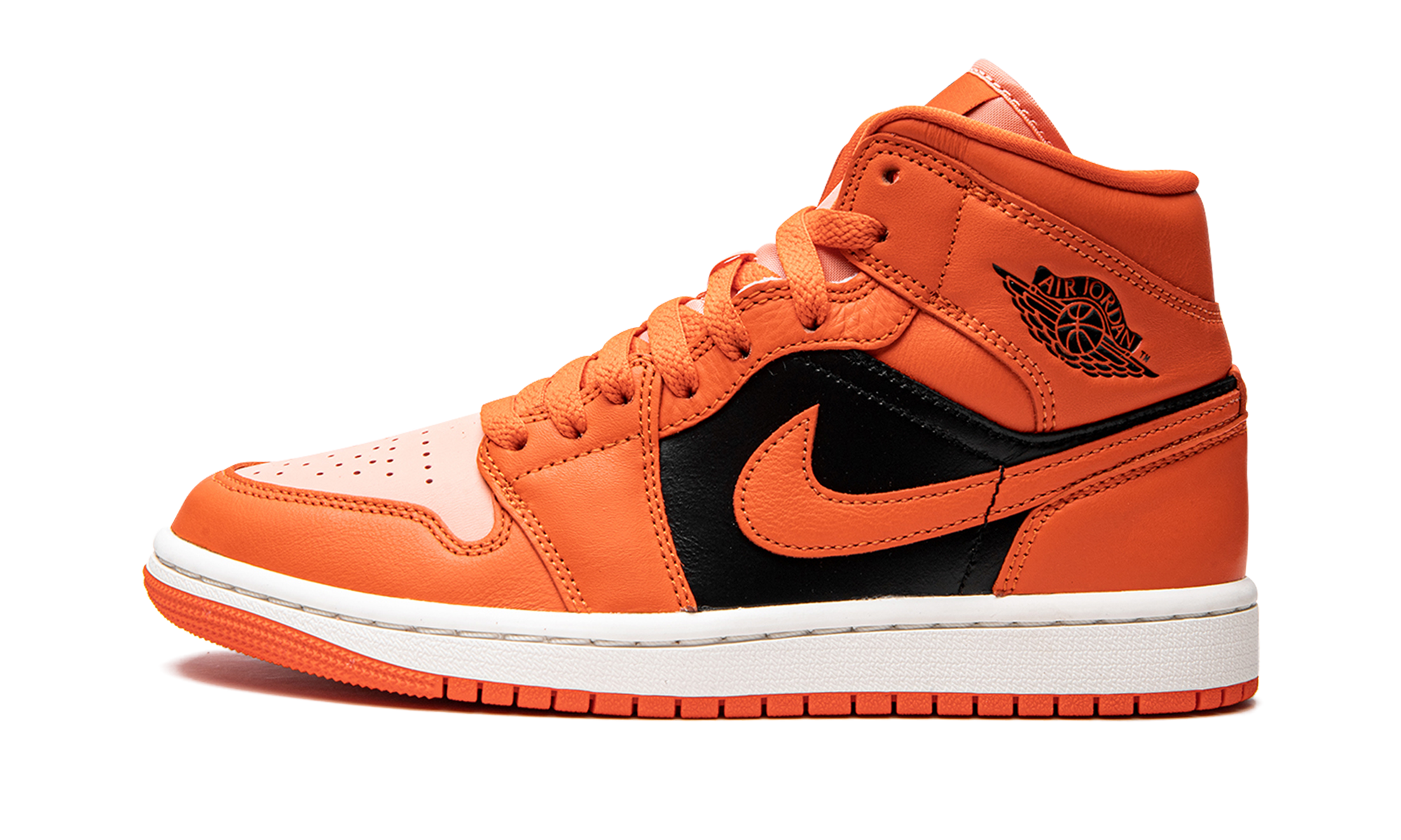 Air Jordan 1 Mid Orange Black 2