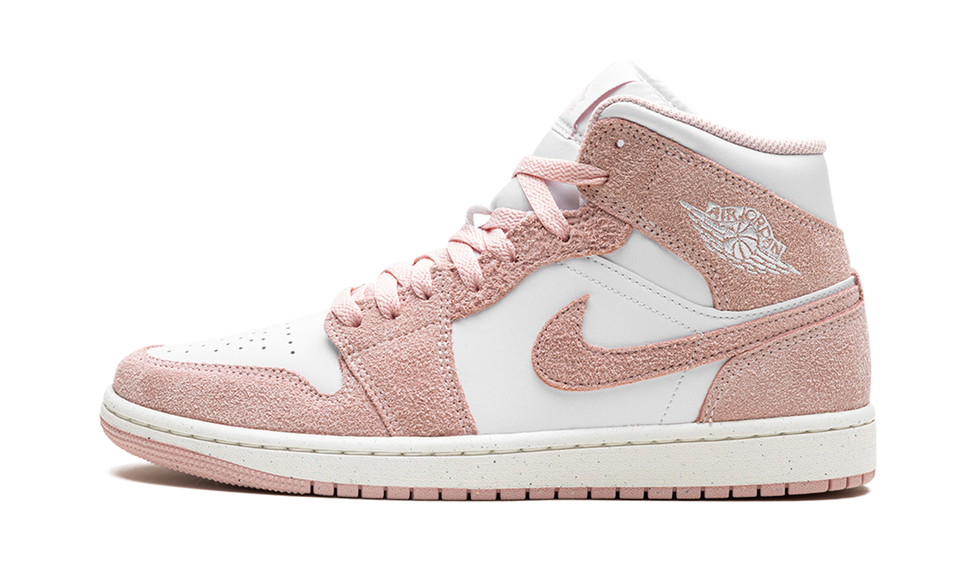 Air Jordan 1 Mid Pink Suede 1