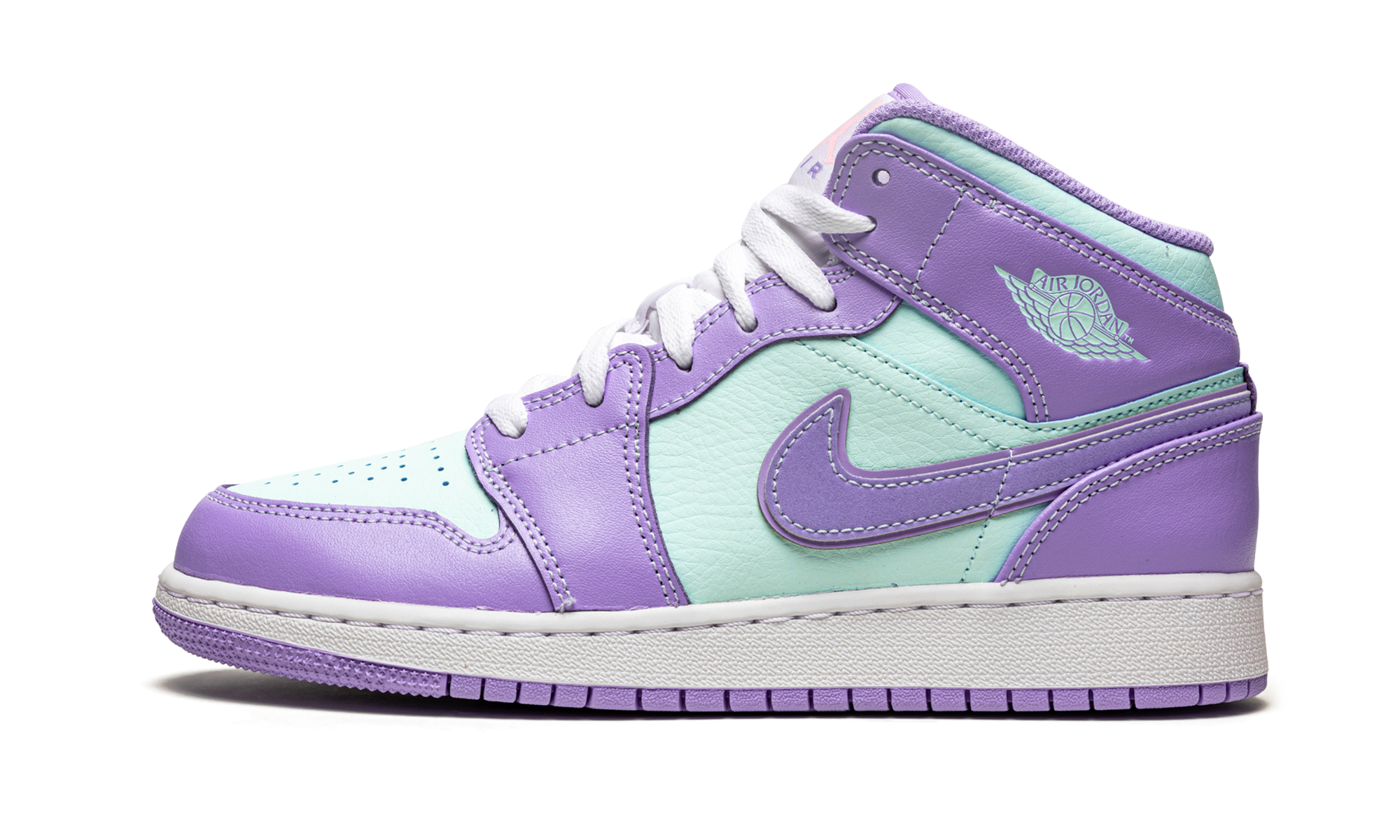 Air Jordan 1 Mid Purple Aqua 6
