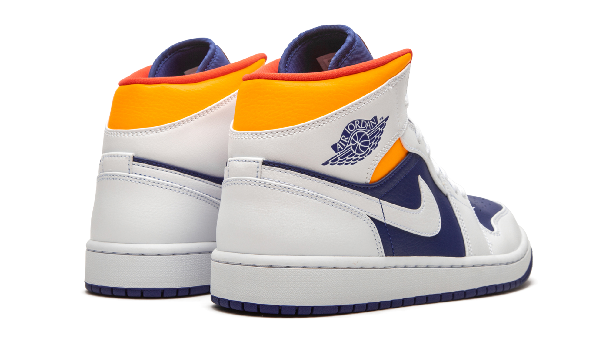 Air Jordan 1 Mid Royal Blue Laser Orange 3