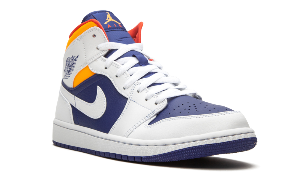 Air Jordan 1 Mid Royal Blue Laser Orange 7