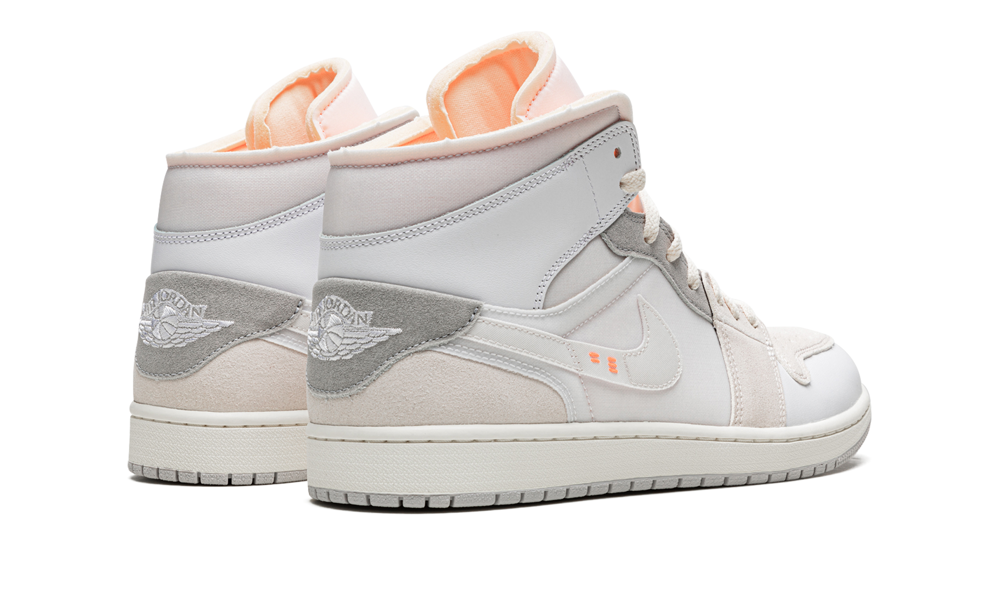 Air Jordan 1 Mid SE Craft Inside Out White Gray 3