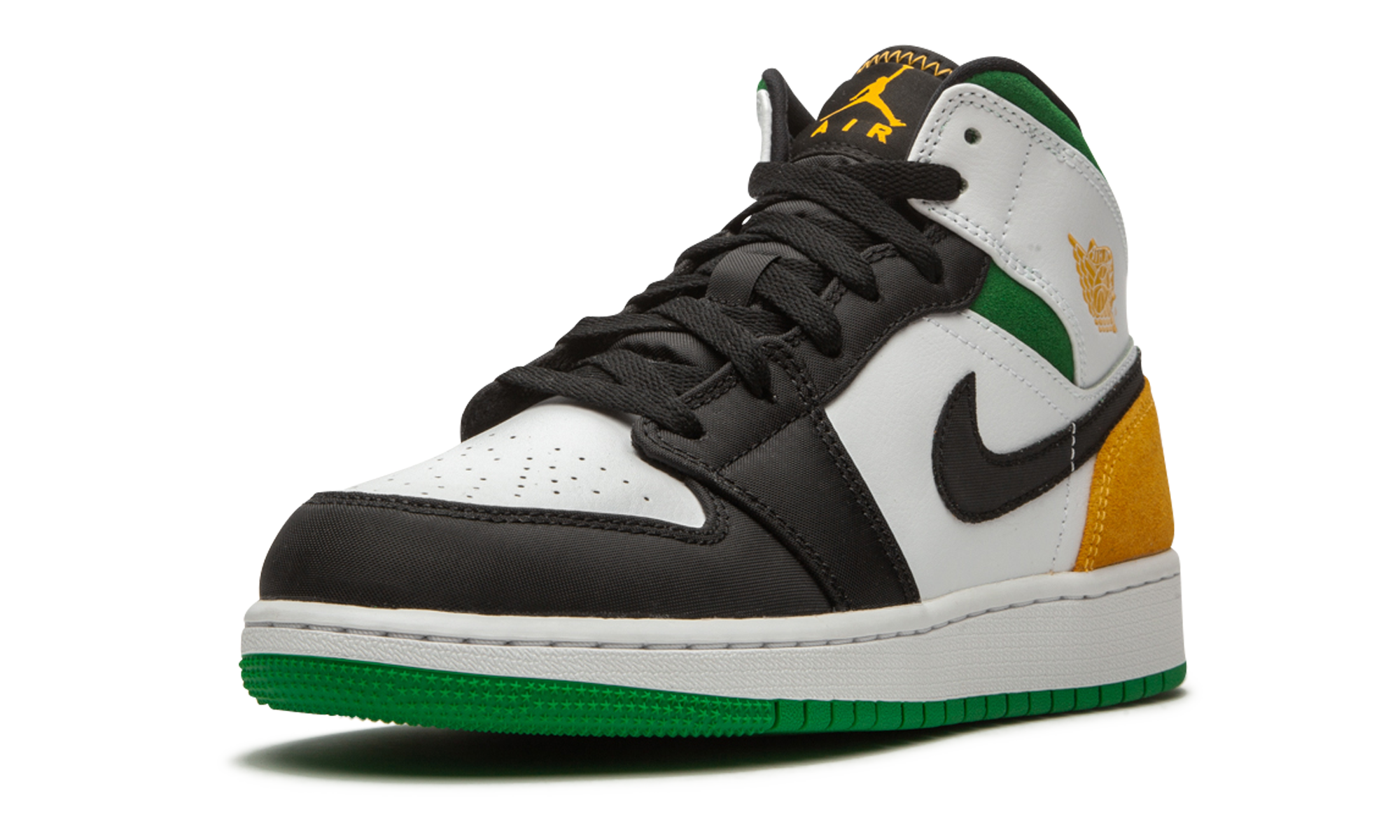 Air Jordan 1 Mid SE White Laser Orange Lucky Green 4