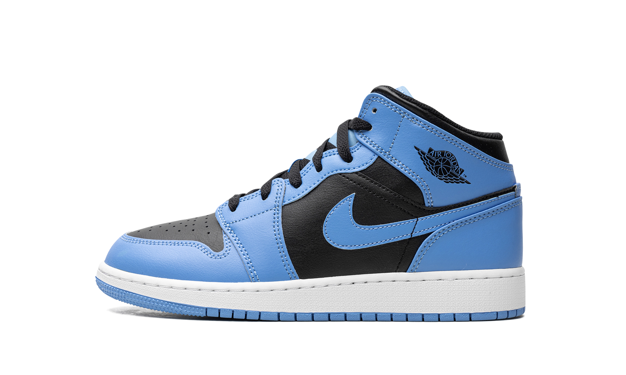 Air Jordan 1 Mid University Blue Black (GS) 1