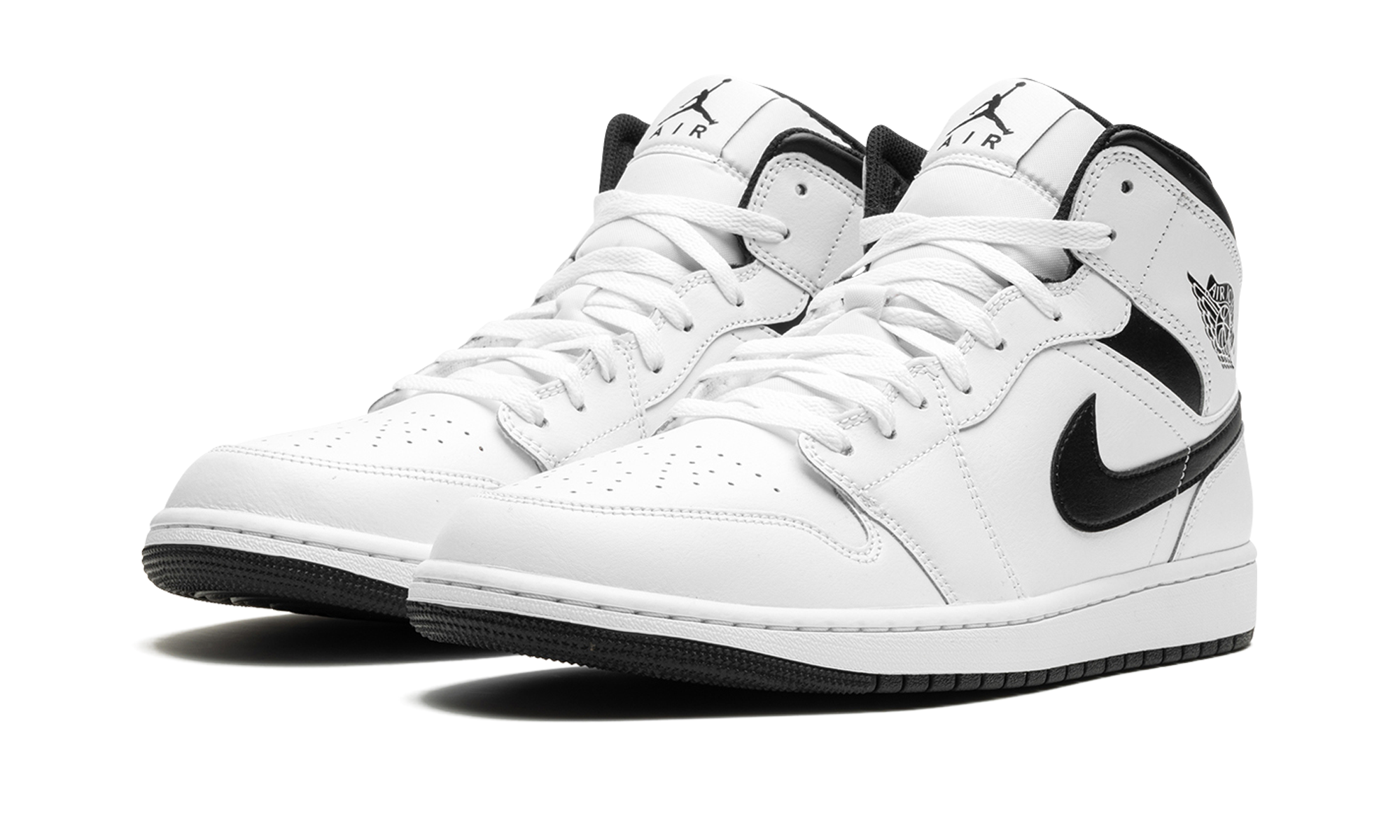Air Jordan 1 Mid White Black 3