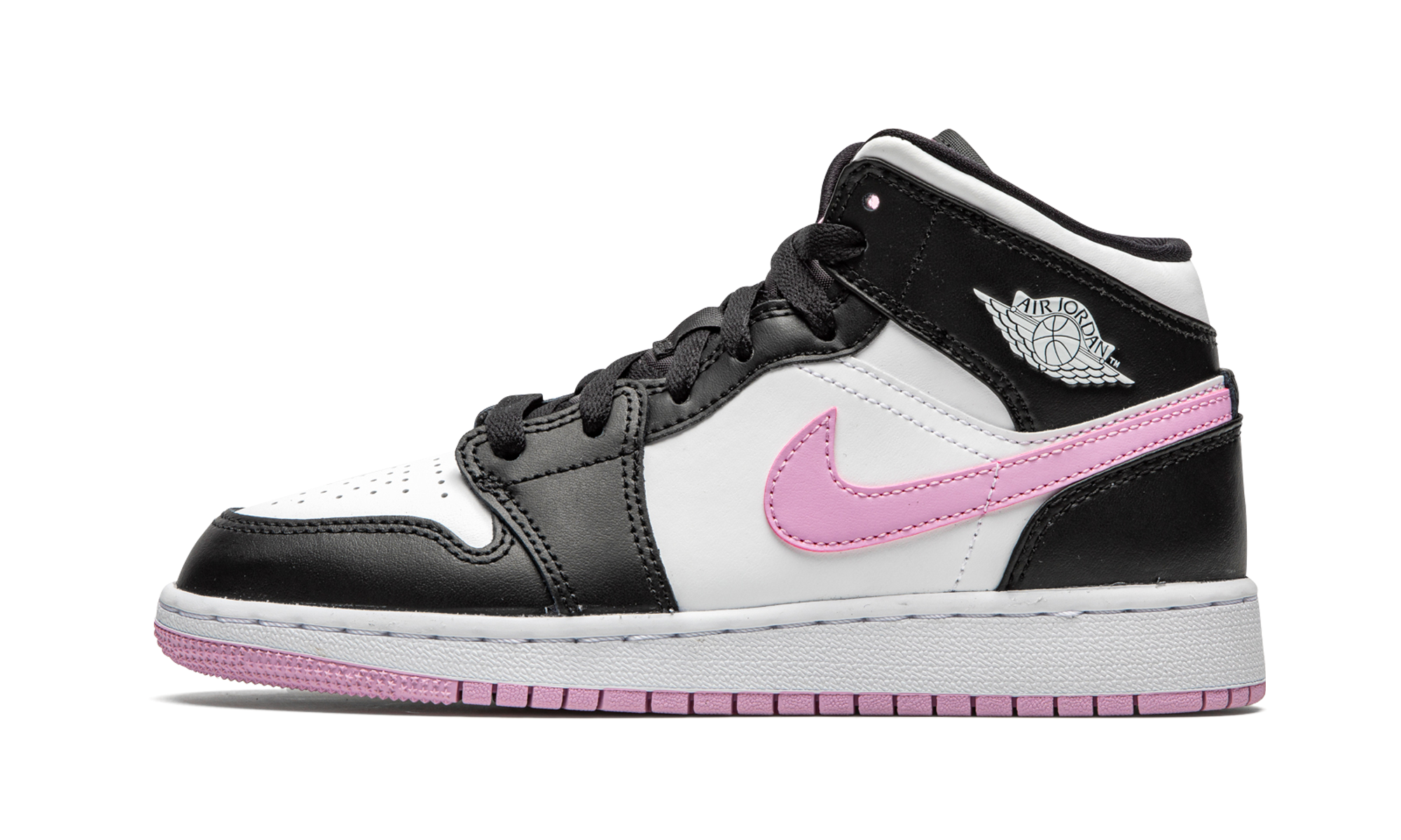 Air Jordan 1 Mid White Black Light Arctic Pink 2
