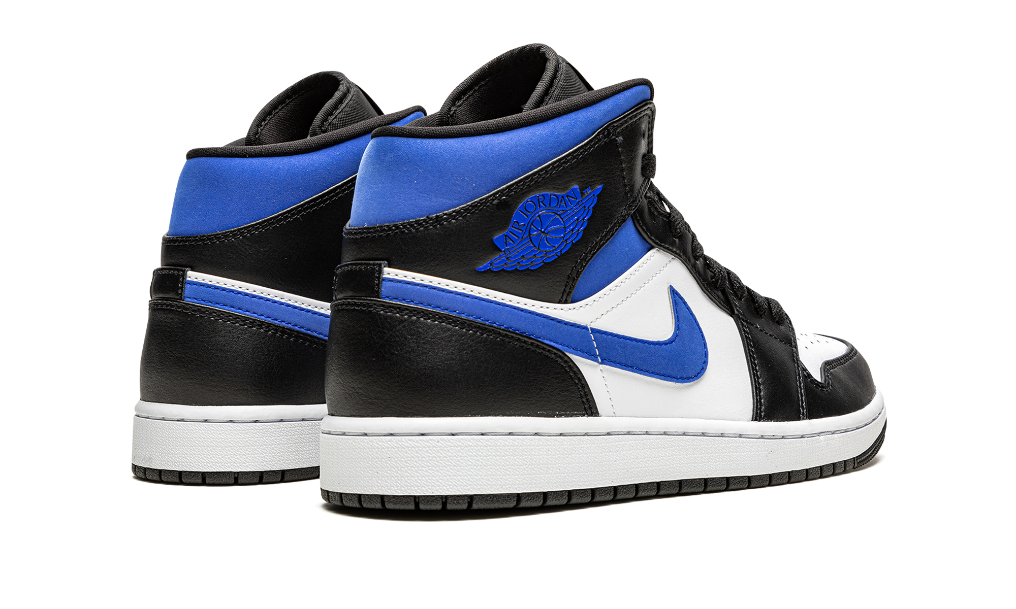 Air Jordan 1 Mid White Black Royal 4