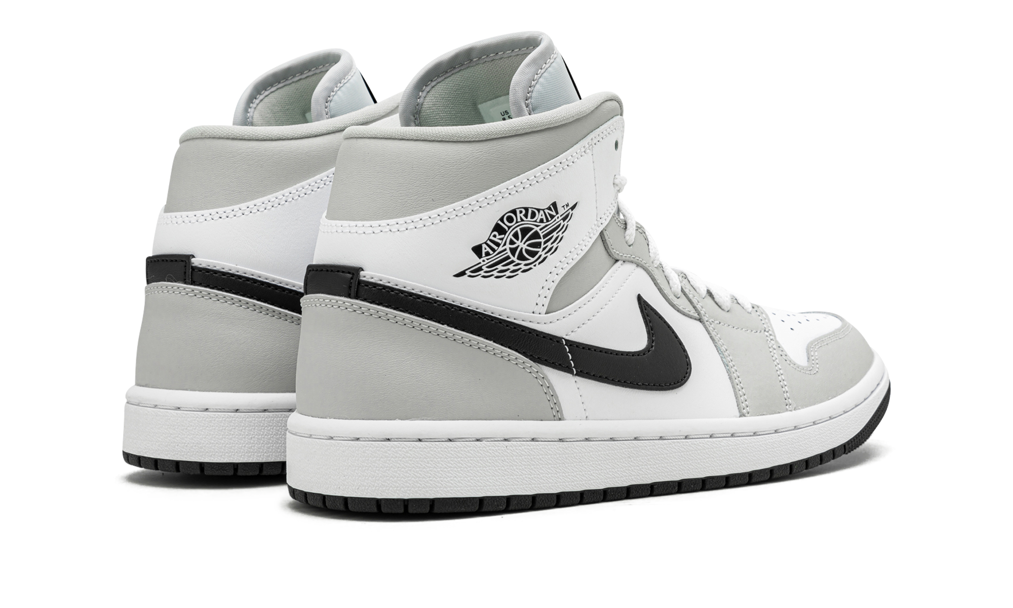 Air Jordan 1 Mid White Light Smoke Gray 4