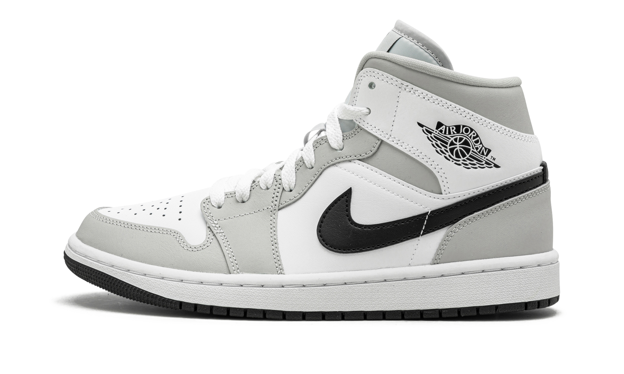 Air Jordan 1 Mid White Light Smoke Gray 6