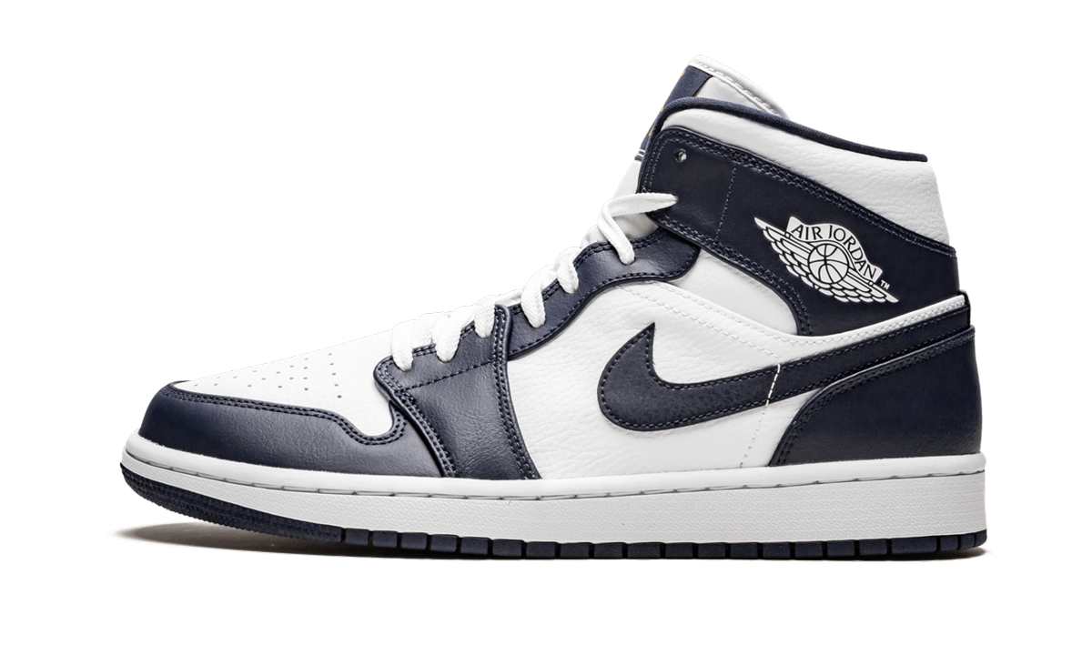 Air Jordan 1 Mid White Metallic Gold Obsidian 1