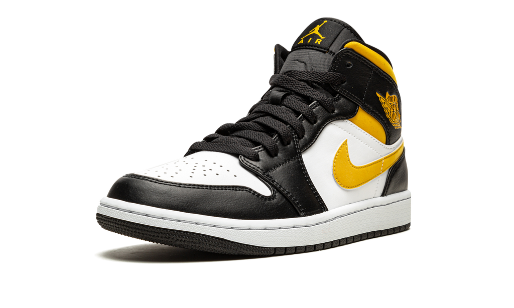 Air Jordan 1 Mid White Pollen Black 5