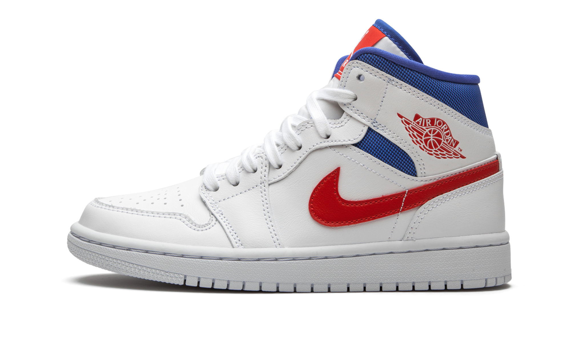 Air Jordan 1 Mid White Red Royal (W) 1