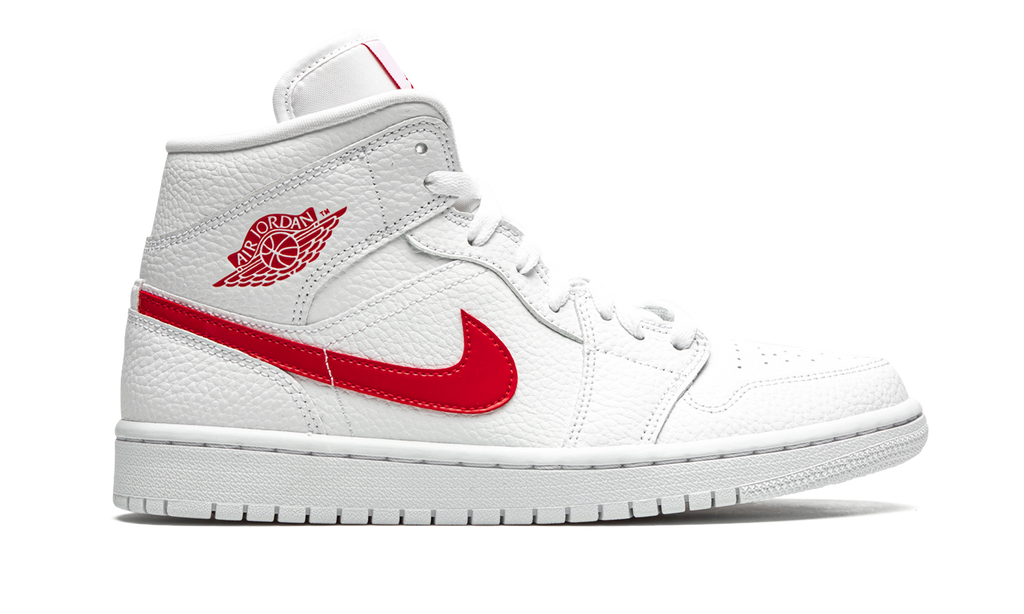 Jordan 1 Mid White University Red (W) 7
