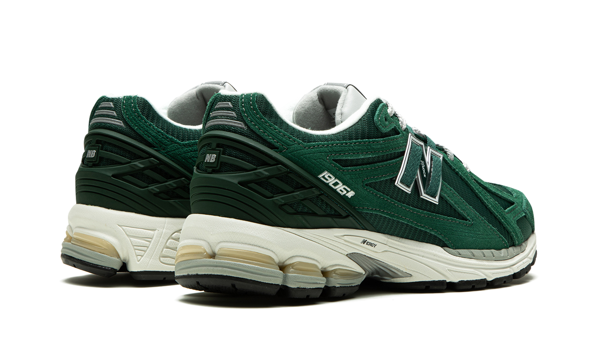 New Balance 1906r Green Suede metallic Silver 4