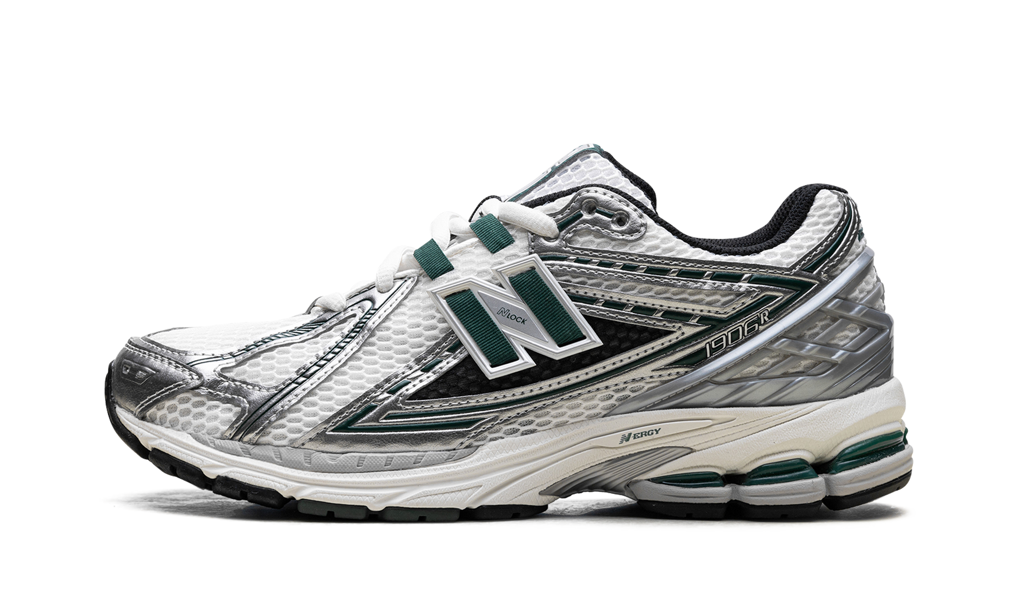 New Balance 1906r Metallic Silver Nightwatch Green