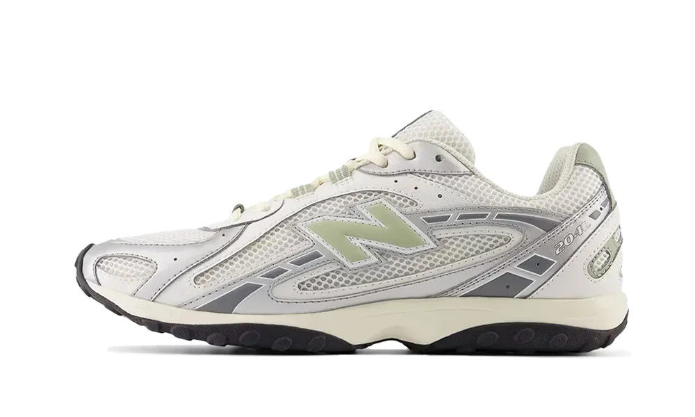 New Balance 204L Silver Metallic Sage Green 1