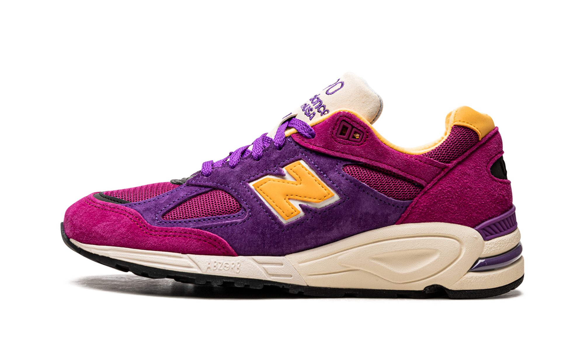 New Balance 990V2 Made in USA Teddy Santis Purple Yellow 1