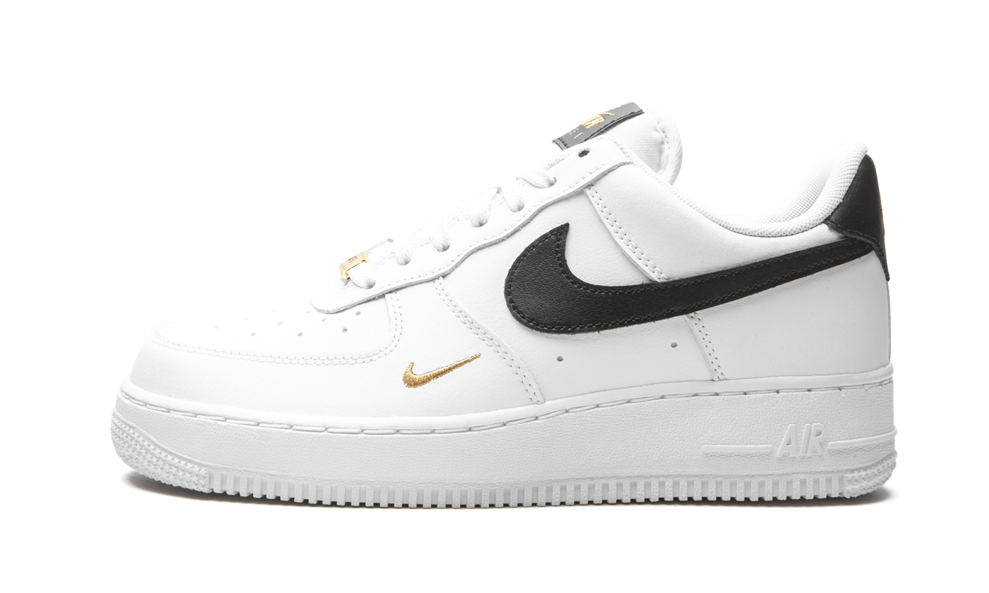 Nike Air Force 1 Low '07 Essential White Black Gold Mini Swoosh (W) 1