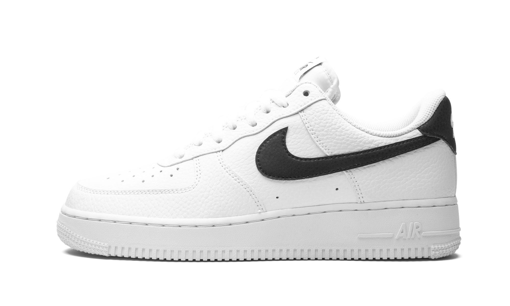 Nike Air Force 1 Low 07 White Black Pebbled Leather 1