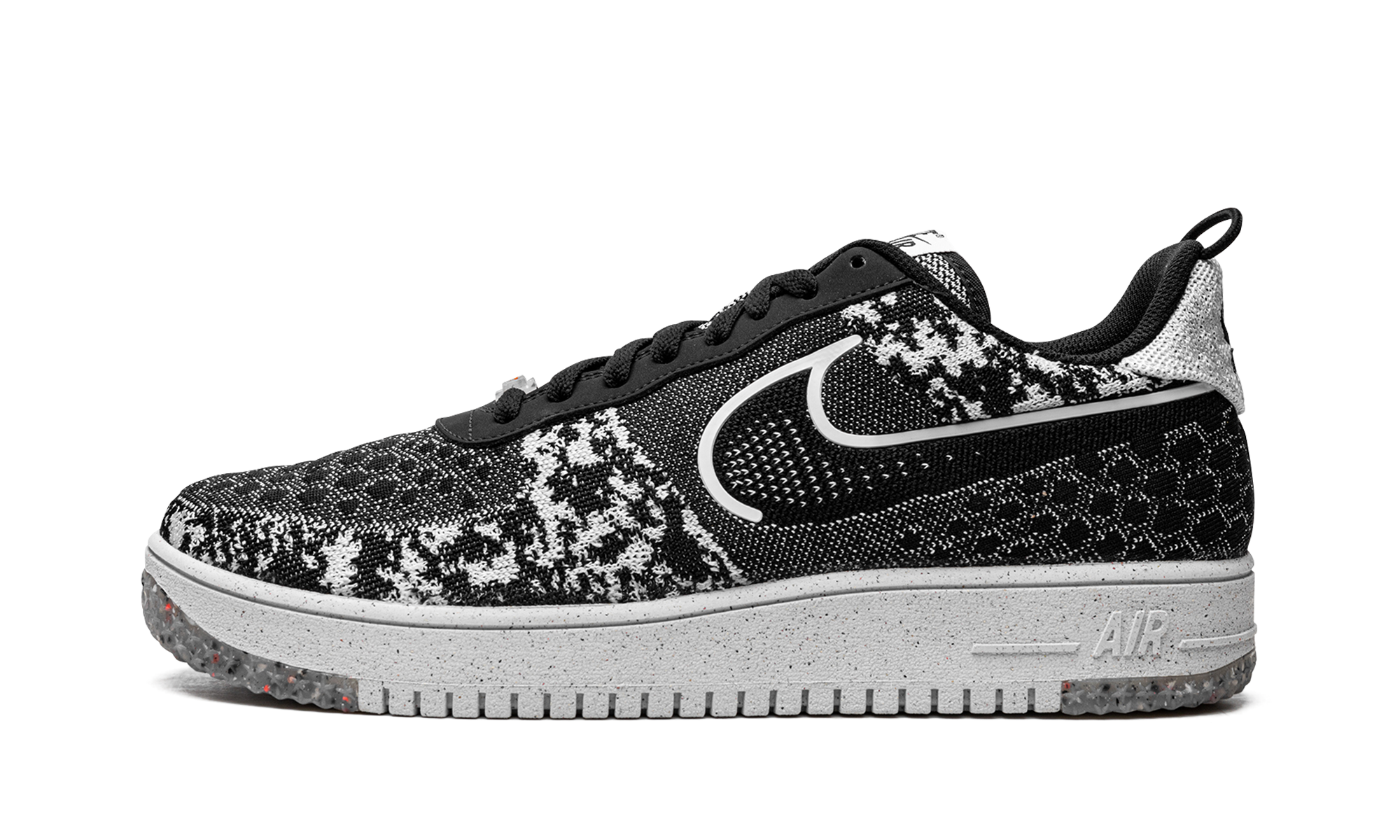 Nike Air Force 1 Low Crater Flyknit Black White Melange 1
