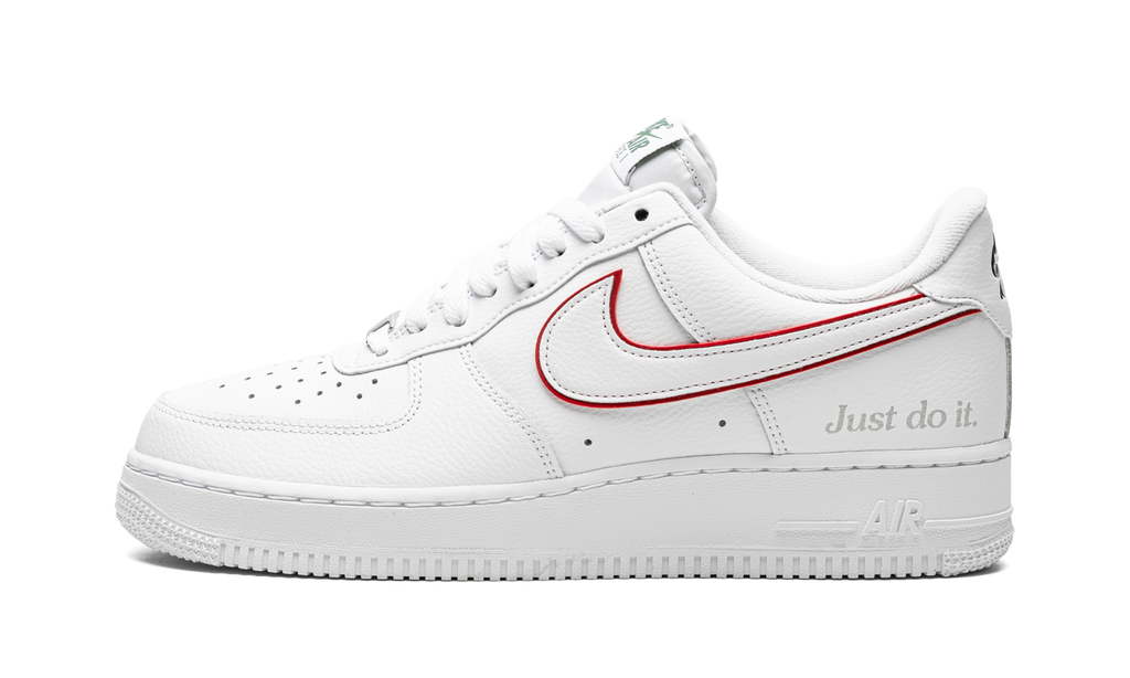 Nike Air Force 1 Low Just Do It White Noble Green Metallic Silver University Red 2