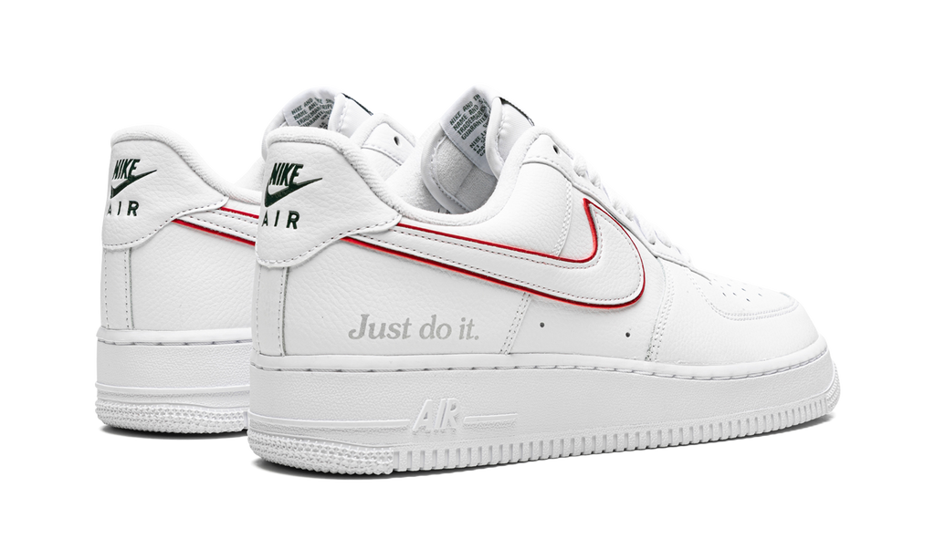 Nike Air Force 1 Low Just Do It White Noble Green Metallic Silver University Red 4