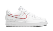 Nike Air Force 1 Low Just Do It White Noble Green Metallic Silver University Red 7