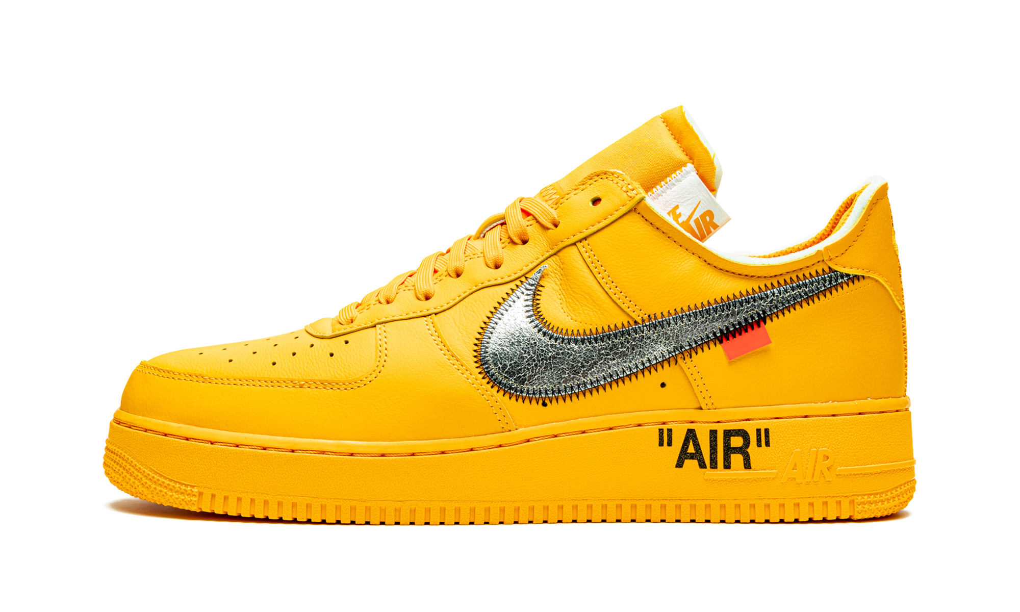 Nike Air Force 1 Low Off-White University Gold Metallic Silver 1