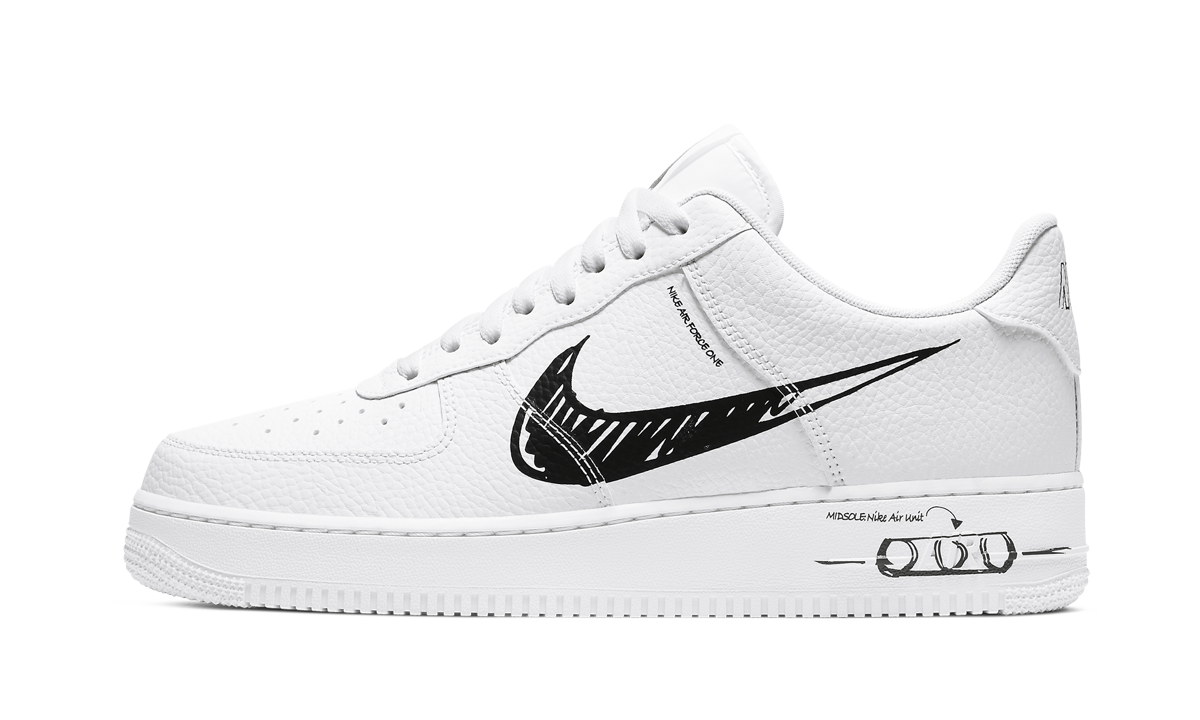 Nike Air Force 1 Low Sketch White Black 1