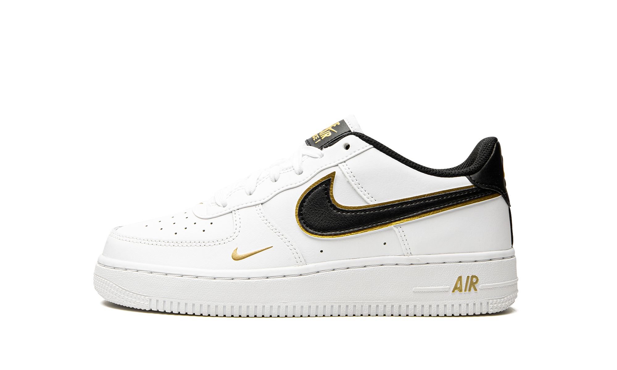 Nike Air Force 1 Low White Black Mini Swoosh (GS) 1