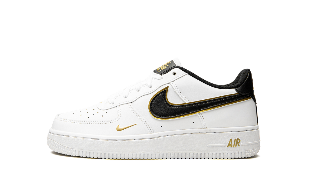 Nike Air Force 1 Low White Black Mini Swoosh (GS) 2